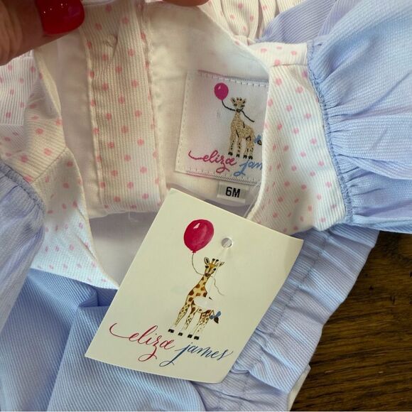 Eliza James Baby Girl Pink Periwinkle matching Set - Picture 2 of 4